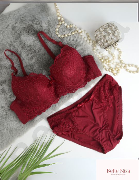 Wired Lace Bra & Panty Set - Stylish & Supportive | BelleNisa